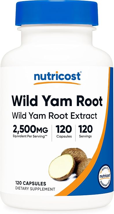 Nutricost Wild Yam Root 120 Capsules for 120 Servings Per Bottle, GMO-Free