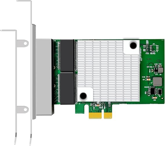 GLOTRENDS ST7387 Gigabit Network Card with 4 RJ45 Ports for Firewall, Soft Router, NAS Link Aggregation, Network Isolation, etc.