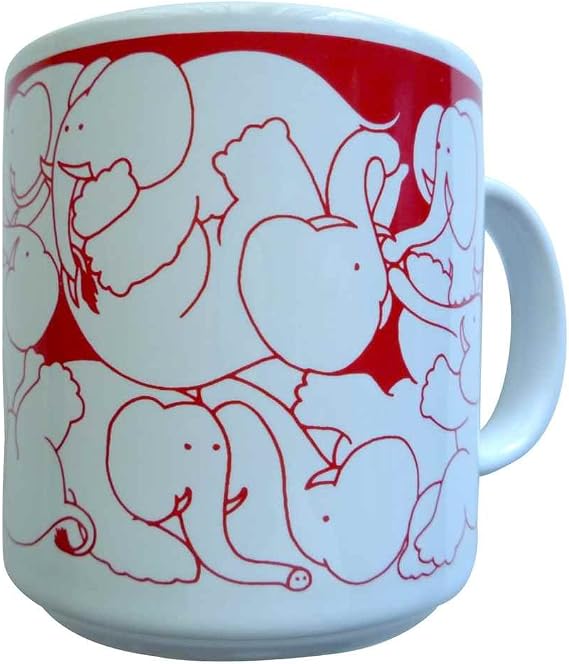 Animates Red Nitetime Elephants Mug - Taylor & Ng