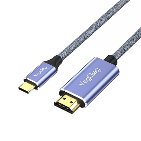 VegGieg 4K/60Hz Type-C 3.1 to HDMI 2.0 Converter Cable 2 Meters