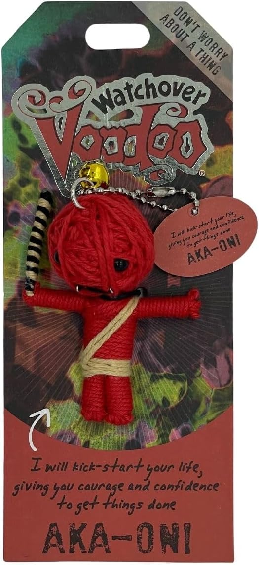 Watchover Voodoo 3-Inch Aka-Oni - Handcrafted Gift to Bring Good Luck and Positivity Everywhere You Go