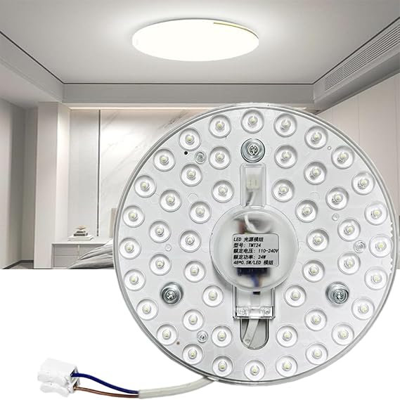 Dimmable 6.7 Led Module Ceiling lamp 24W 2200LM Pure White AC110~120V LED Light Retrofit Kit Board Panel for Ceiling Flush Light Circle Fluorescent Bulb Replacement