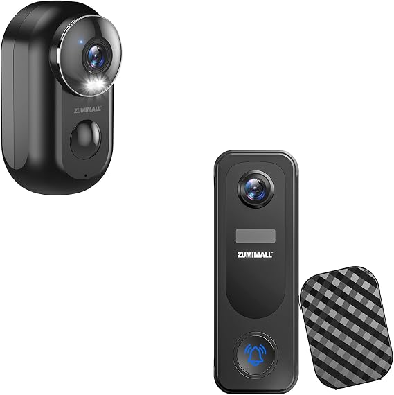 ZUMIMALL 2K Security Cameras Wireless Outdoor, Magnetic Mount, 130 View Outdoor Camera Wireless, 2.4G WiFi Battery Camera Indoor/AI Detection/3MP Color Night Vision/2-Way Talk/Cloud/Alexa/IP66