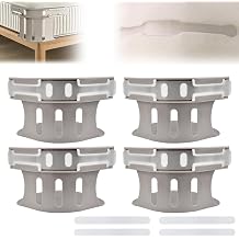 4PCS Bed Sheet Holder with Lock Strips, Non-Slip Fitted Sheet Clips, Heavy Duty Mattress Corner Fasteners, Removable Bed Sheet Straps for Bedding, Blankets & Mattress Protectors (A)