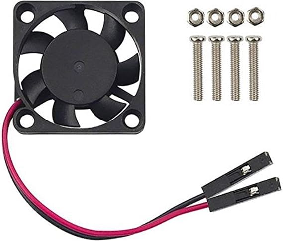Easycargo Raspberry Pi Fan 30x30x7mm, Raspberry Pi Cooling Fan Brushless 3.3V 5V DC Quiet Fan for Raspberry Pi 4, 3 B+ and B, Pi 2, Pi B+, RetroFlag NESPI Case (30mmx30mmx7mm) (Black 1-Pack)