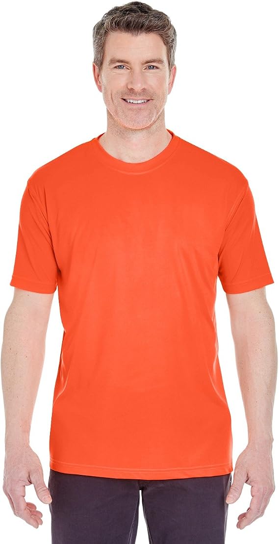UltraClub Men's Cool & Dry Sport Performance Interlock T-Shirt 5XL ORANGE