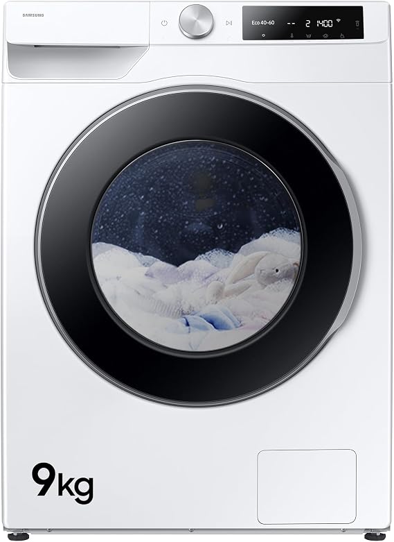 Samsung Series 6 AI Energy + Auto Dose Washing Machine, 9kg, 1400rpm, White, WW90DG6U85LEU1 [Energy Class A]