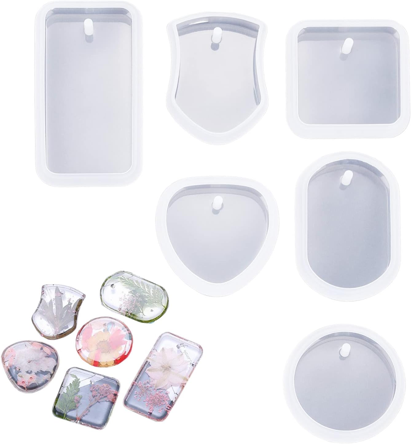 Resin Silicone Mold, Perforated Resin Mold, Silicone Mold, Resin, Soft Mold, Round, Rectangle, Square, UV Resin, Silicone, Plaster, Resin, Piercing, Earring, Necklace, Keychain, Accessories