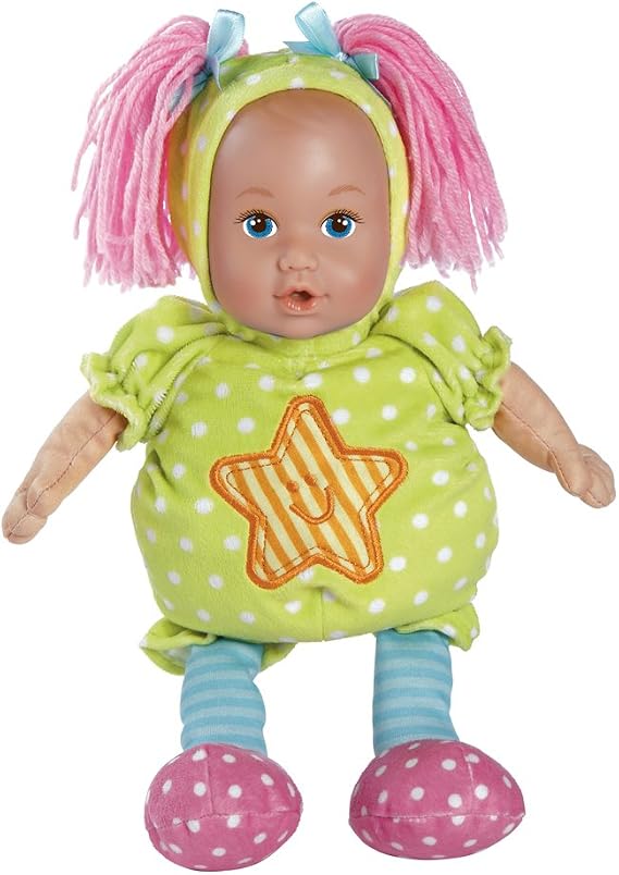 Adora SnuggleTime Green 13" Girl Huggable Washable Play Doll Gift for Children 0+ Cuddly Snuggle Soft Microfiber Plush Toy