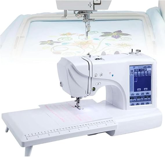Embroidery Machine,158 Built-in Designs Includes 132 Sewing Stitches, 210 Letters, 4" x 9,2" Embroidery Area, Large 7" LCD Touchscreen, USB Port