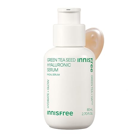 innisfree Green Tea Seed Hydrating Serum with Hyaluronic Acid & Niacinamide | Korean Face Serum for Glow and Skin Barrier Suport | Available in Refill and Gift Sets