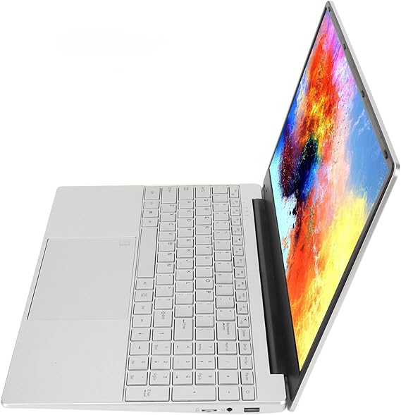 Bewinner Win 11 Laptop 15.6 Inch 2K IPS Display J4125 Quad Core CPU 8G RAM Laptop with Fingerprint Keyboard Backlit Keyboard Silver Notebook Computer (8+128G