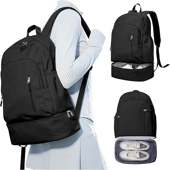Gym Backpack for Women Men,Waterproof Gym Backpack with Shoe Compartment