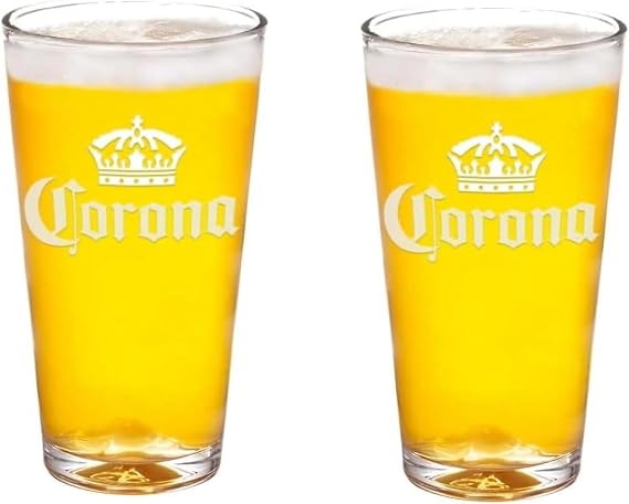 Corona Signature Pint Glasses - Premium Edition - Set of 2