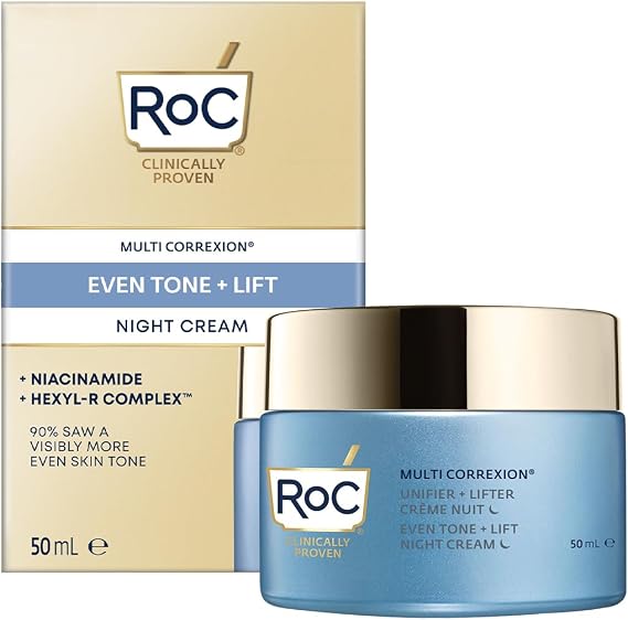 RoC Multi Correxion Even Tone + Lift Night Cream, with Niacinamide, 50 ml