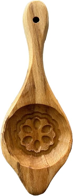 Traditional Wooden Cookie, Cake & Pastry Maamoul Mold Press New Design Middle Eastern Cookie Mold (Flower Design)