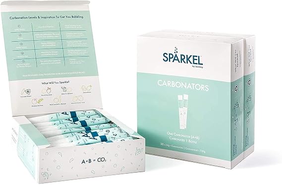 Sparkel Carbonator 90-Pack (3 x Carbonator 30-Packs) - For Sparkel Beverage System Sparkling Water and Soda Maker