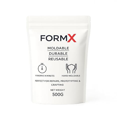 FormX Moldable Polymorph Pellets - (500g) Resealable Pack - Hand-Moldable Thermoplastic for Repairs, Prototyping and Crafting - Durable, Reusable, Biodegradable