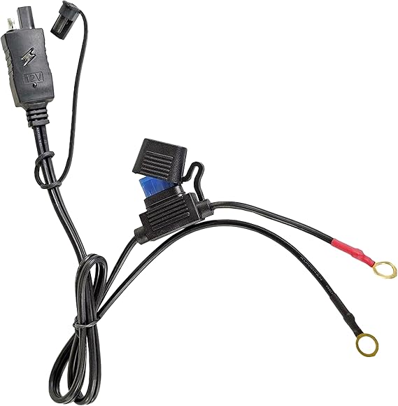 Schumacher Electric Farm and Ranch Ring Terminal Battery Indicator and Charging Cable, FR01546, Weather Cap, Water Resistant, 12 Volt