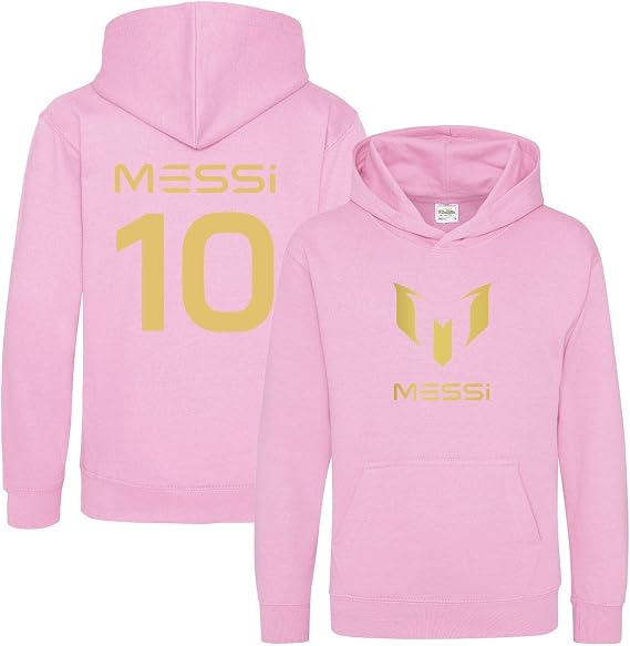 Kids Lionel Messi Inspired Soccer Hoodie Jumper Footy Merch Jumper Messi Merch Messi Boys Girls Gift Top Tee 3-13yrs Number 10#10