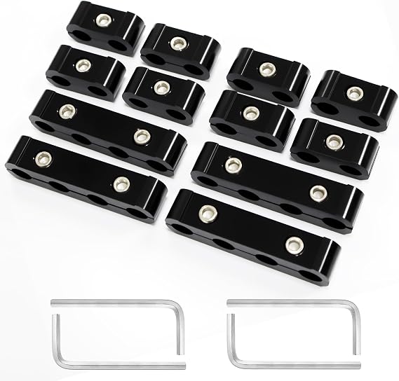 12-Piece Spark Plug Wire Separator and Holder Set(black) | for 8mm 9mm 10mm Spark Plug Wire Holder Clips - Keep your wires organized and protected!