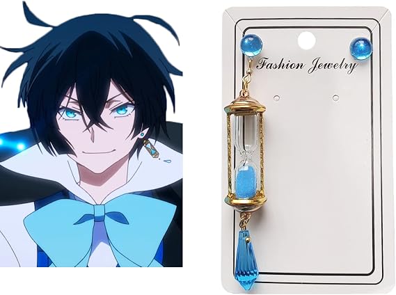 Vanitas Script Vanitas Earrings, Cosplay Accessory, Hourglass Style, Character Accessory Set, Vanitas Carte Cosplay, Tool, Anime, Goods Collection Style 1, Earrings