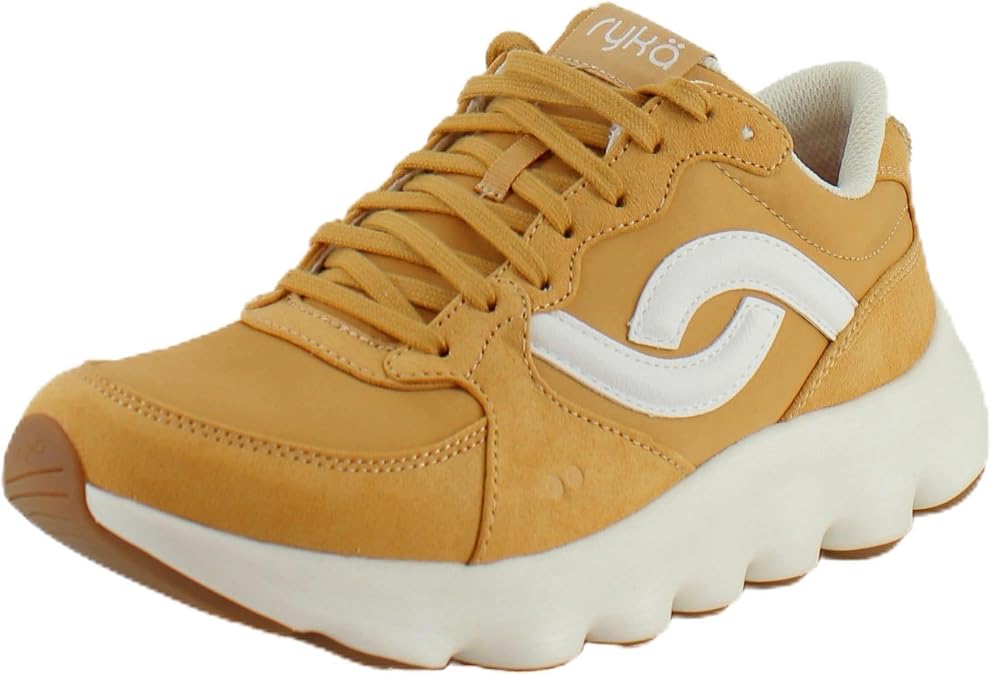 Ryka Podflow Retro Women's Athletic Yellow Oak Mesh Fabric Size 10 M