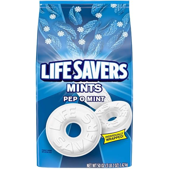 LIFE SAVERS Pep O Mint Hard Candy, 50-Ounce Party Size Bag