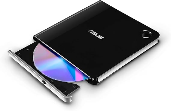 ASUS SBW-06D5H-U BDXL External Ultra Slim Blu-ray and MDisc Burner Can be used for Blu-ray DVD and CD compatible with Windows and Mac support M-disc backup software ultraslim
