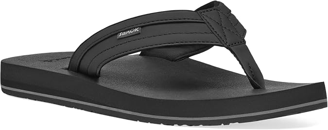 Sanuk Mens Ziggy ST | Flip Flops for Men | Mens Sandals | Beach Sandals | Water Friendly & Lightweight | Comfort Footbed