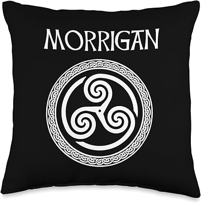 Morrigan Celtic Goddess of Witchcraft, Magic and Death Throw Pillow