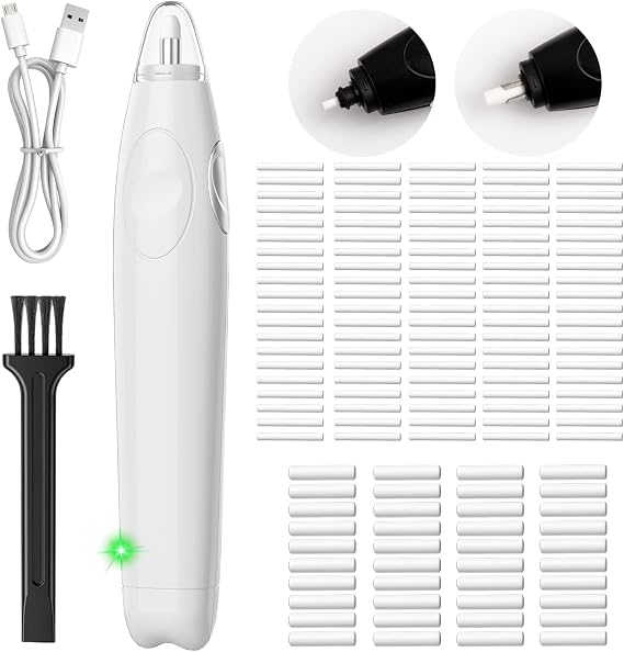 ZMOL Rechargeable Operated Electric Eraser Kit for Artists, White