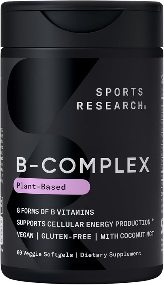 Sports Research Vitamin B-Complex, 60 Count PlantgelsTM