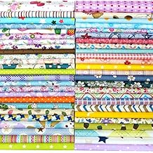Quilting Fabric, Misscrafts 50pcs 12" x 12" (30cm x 30cm) Cotton Craft Fabric Bundle Patchwork Pre-Cut Quilt Squares for DIY Sewing Scrapbooking Quilting Dot Pattern
