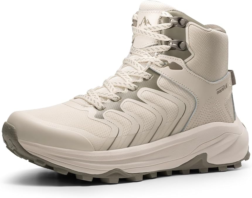 NORTIV 8 Women's Hiking Boots Waterproof | Cushioned insole provides supportive comfort with every step; waterproof construction helps keep feet dry in wet conditions.