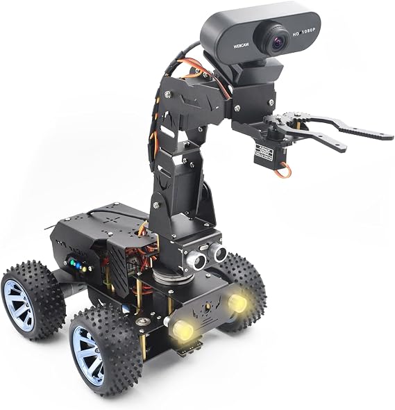 Adeept PiCar Pro V2 Smart Robot Car Kit with 4DOF Robotic Arm for RPi 5/4/3