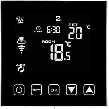Wengart Digital Thermostat WG603B for Water Underfloor Heating, AC 230V 3A Room Stat with Glass Panel Touch Buttons, Heating & Cooling Modes, Window Opening Detection & Vacation Mode
