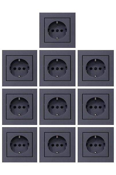 Ovivo Grano Smoked Ground Socket 10 Pieces Frame Included, Gray