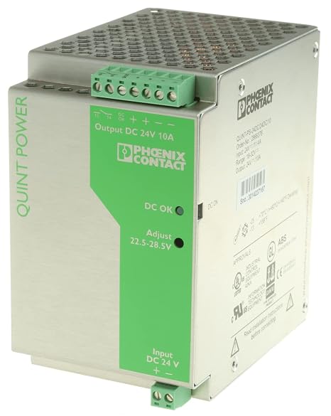 PHOENIX CONTACT Quint-PS- 24DC/24DC/10 DC/DC Converter, DIN Rail Mount, Input 24 V DC, Order NO.: 2320092, Output 24 V DC/10 A, Primary-Switched, Screw Terminal, Selective Fuse Breaking Technology