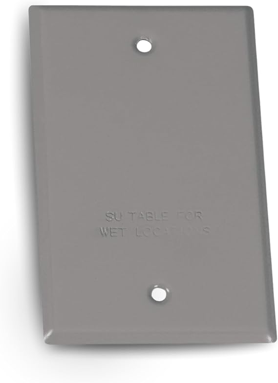 Sigma Engineered Solutions 14240 Weatherproof 1-Gang Blank Cover, Gray