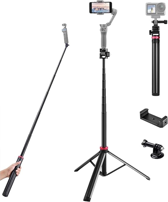 80'' Osmo-Mobile Floor Tripod-Stand Holder for DJI Osmo Mobile 8 SE 7P 7 6 5 4 / Osmo-Pocket 4 3 2 1 / Osmo Action 6 5 pro 4 3 2 1