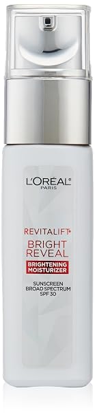 L'Oreal Paris Revitalift Bright Reveal Anti-Aging Day Cream with SPF 30 with Glycolic Acid, Vitamin C & Pro-Retinol to Reduce Wrinkles & Brighten Skin, 1 fl. oz.