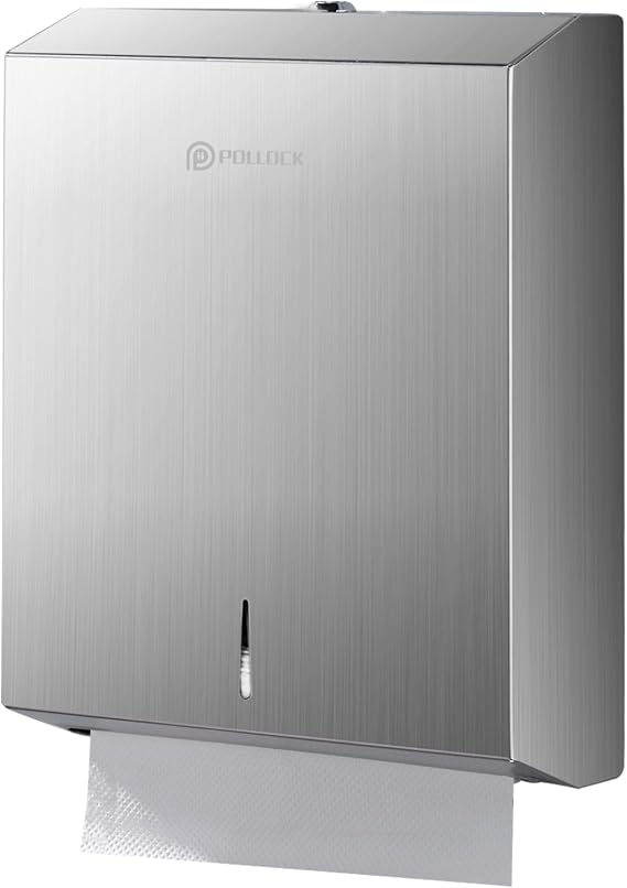 Pollock Paper Towel Dispenser Wall Mount,SUS 304 Stainless Steel