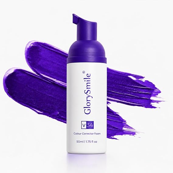 Purple Toothpaste for Teeth Whitening, Purple Teeth Whitening Kit, Tooth Stain Removal Colour Corrector,1.5Fl Oz