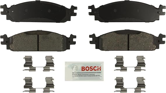 BOSCH BE1376H Blue Ceramic Disc Brake Pad Set with Hardware - Front | Compatible with Select Ford Flex; Lincoln MKS, MKT
