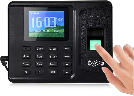 Time Clock Biometric Fingerprint Time Attendance System Clock Recorder Employee Recognition Recording Device Electronic Machine Office Electronics Products