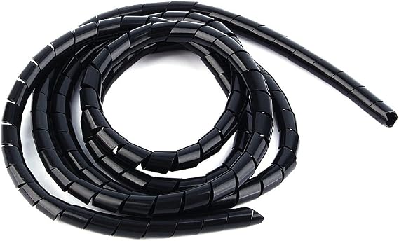 Spiral Cable Wrap, 6mm 1/4" Outside Dia PE Spiral Cable Wire Wrap Tube Organizer Management Desktop PC Manage Cord (10M)