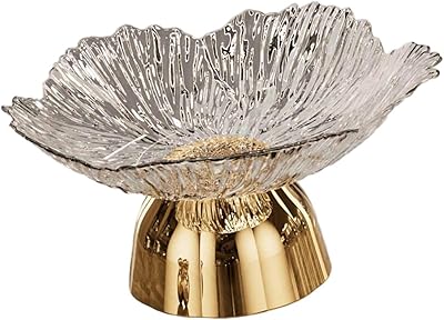 Pedestal Fruit Bowl Serving Tray Decoration Trendy Dish Holder Footed Fruit Basket for Office Drawing Room Party Kitchen Home, White