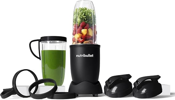 nutribullet Pro 900 NB910MB Electric Mixer Chopper Smoothie Mixer Multifunctional Mixer 900 W Power 900 ml and 710 ml Cup Matte Black