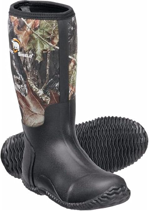 ArcticShield Neoprene Heavy Duty Rubber Boots for Men & Women - Durable Footwear Rain Boots - Insulated Waterproof Outdoor Boots for Hunting, Mud, Fishing, Gardening & Farming